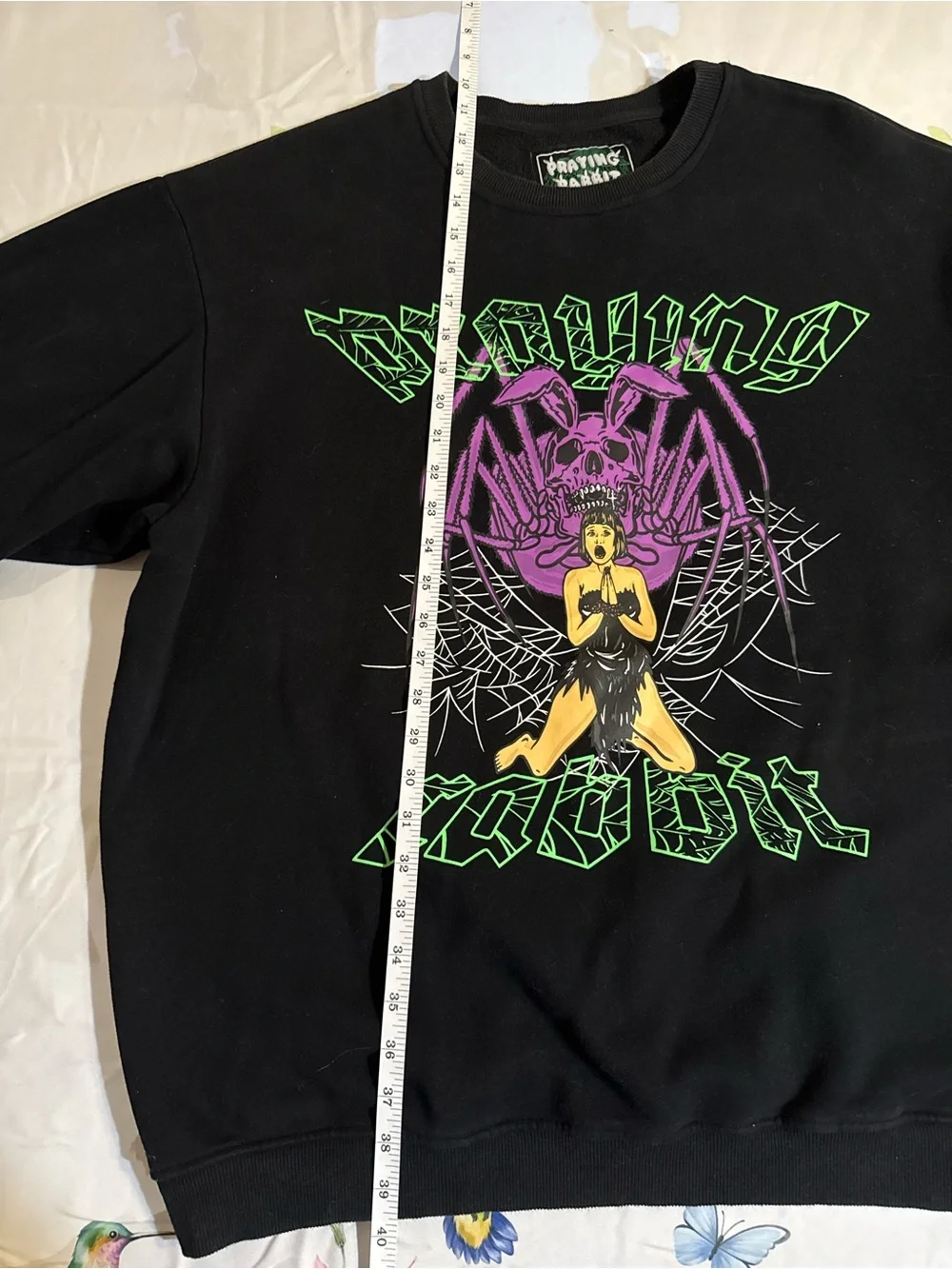 Black Graphic Crewneck Sweatshirt